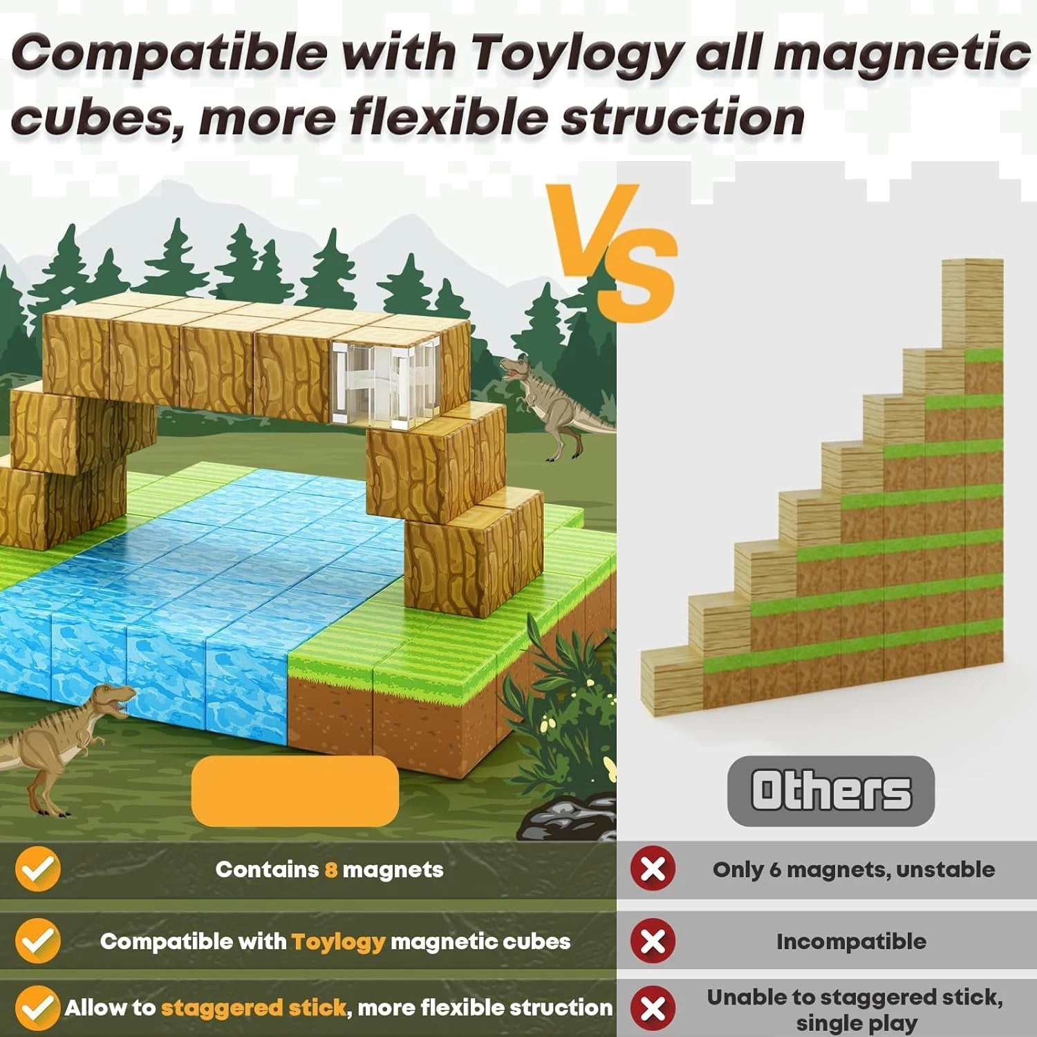 Magnetic Building Blocks Set for Kids | STEM Learning Educational Toy