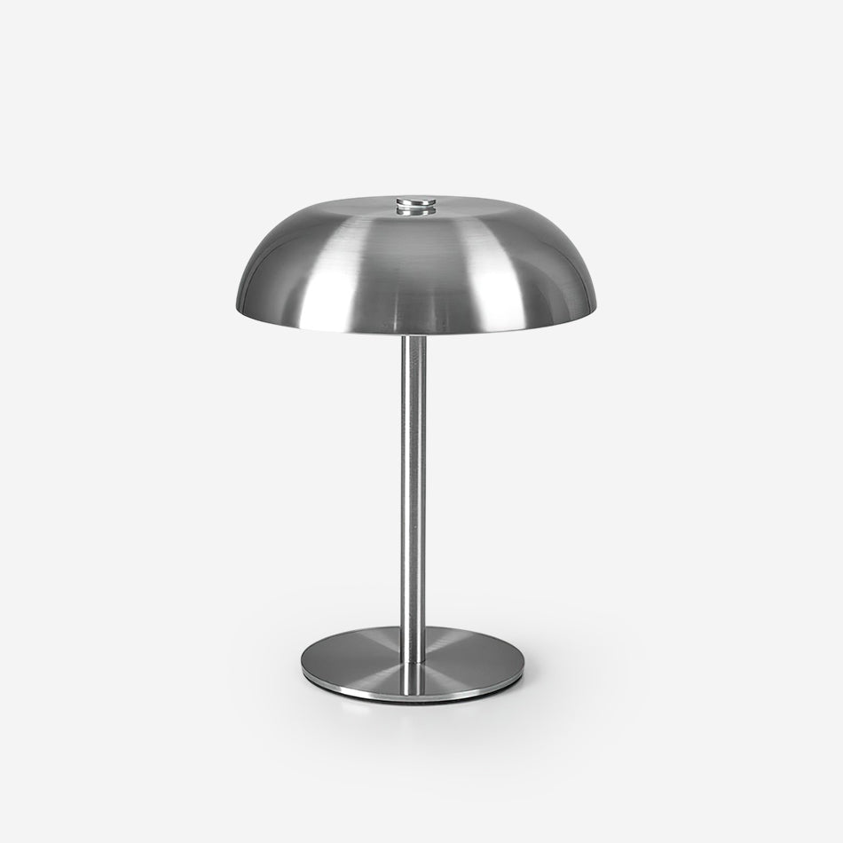 Sleek Silver LED Table Lamp – Modern Metal Design