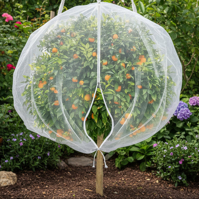 Adjustable Drawstring Fruit Protection Bags – Breathable Mesh for Pest Control