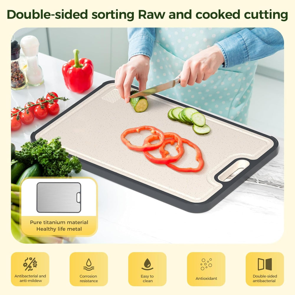 Versatile Dual-Surface Kitchen Chopping Board