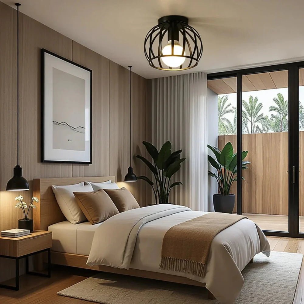 UrbanGlow Metal Ceiling Fixture for Modern Spaces
