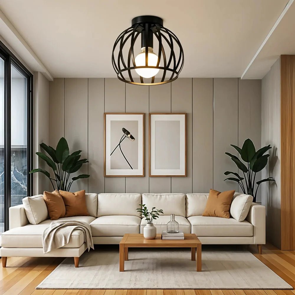 UrbanGlow Metal Ceiling Fixture for Modern Spaces