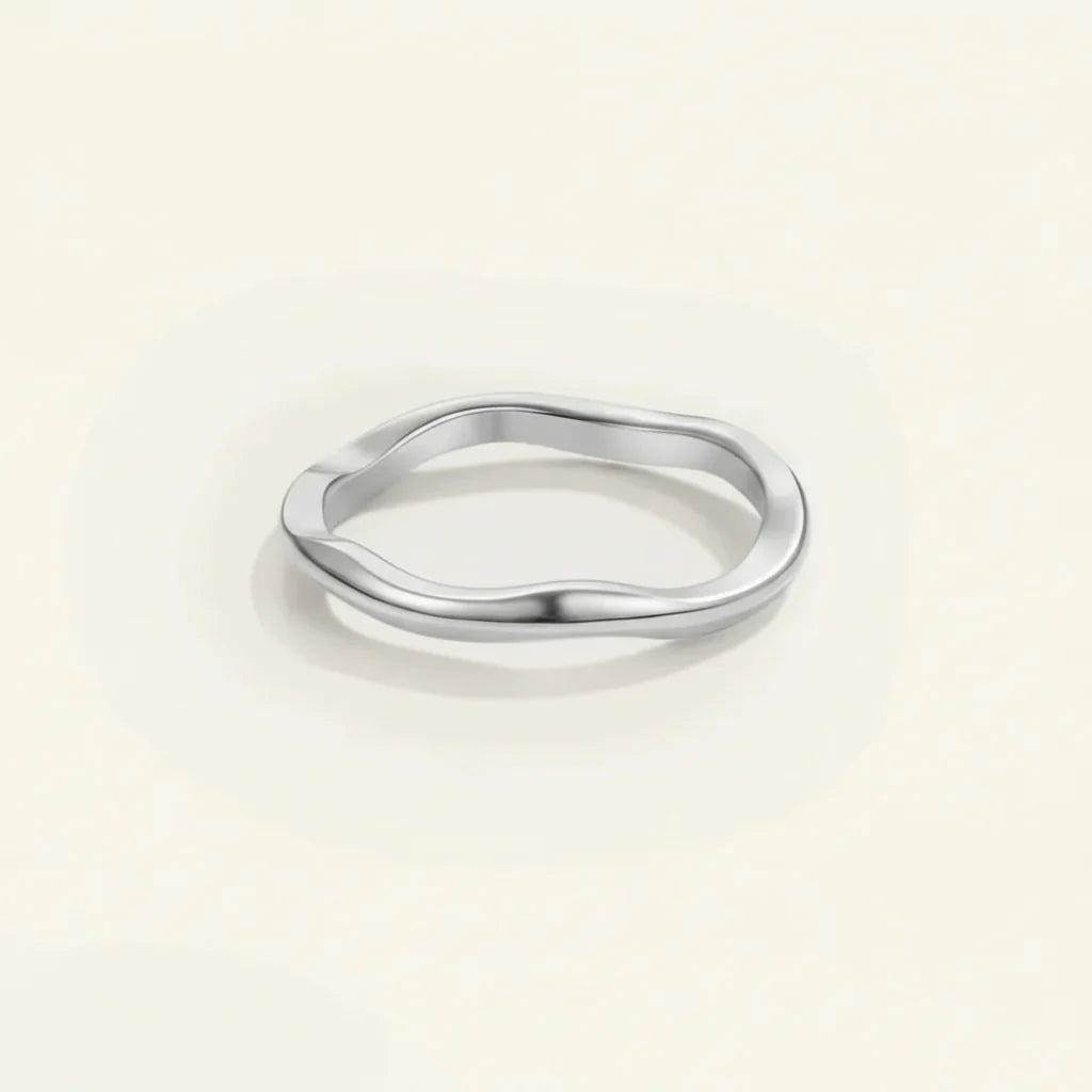 Elegant Gold Stackable Ring Crafted from Stainless Steel