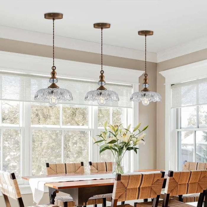Taavita Mini Kitchen Island Glass Pendant Light | Retro Chic Design, E26/E27 Bulb Base