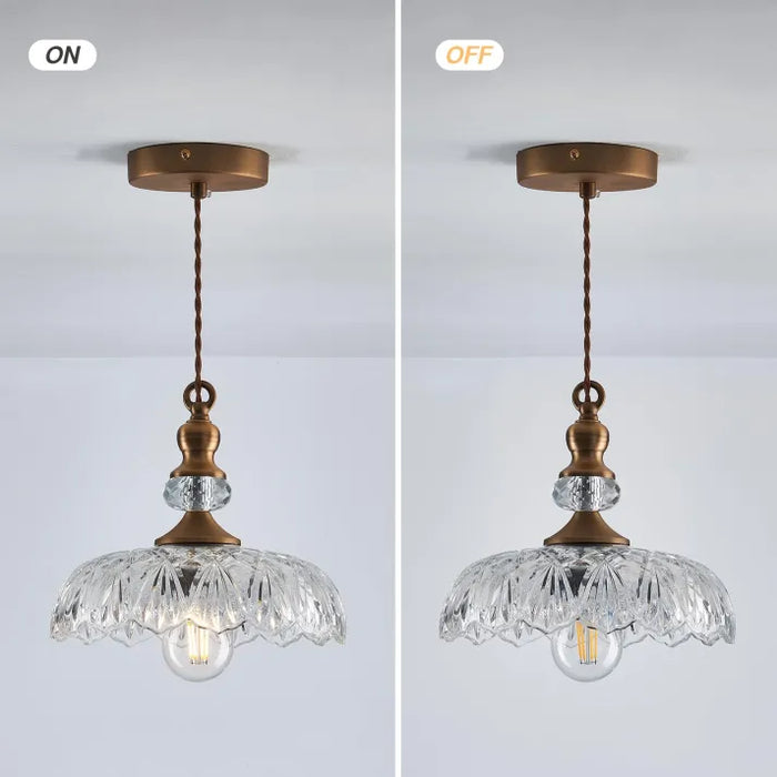 Taavita Mini Kitchen Island Glass Pendant Light | Retro Chic Design, E26/E27 Bulb Base
