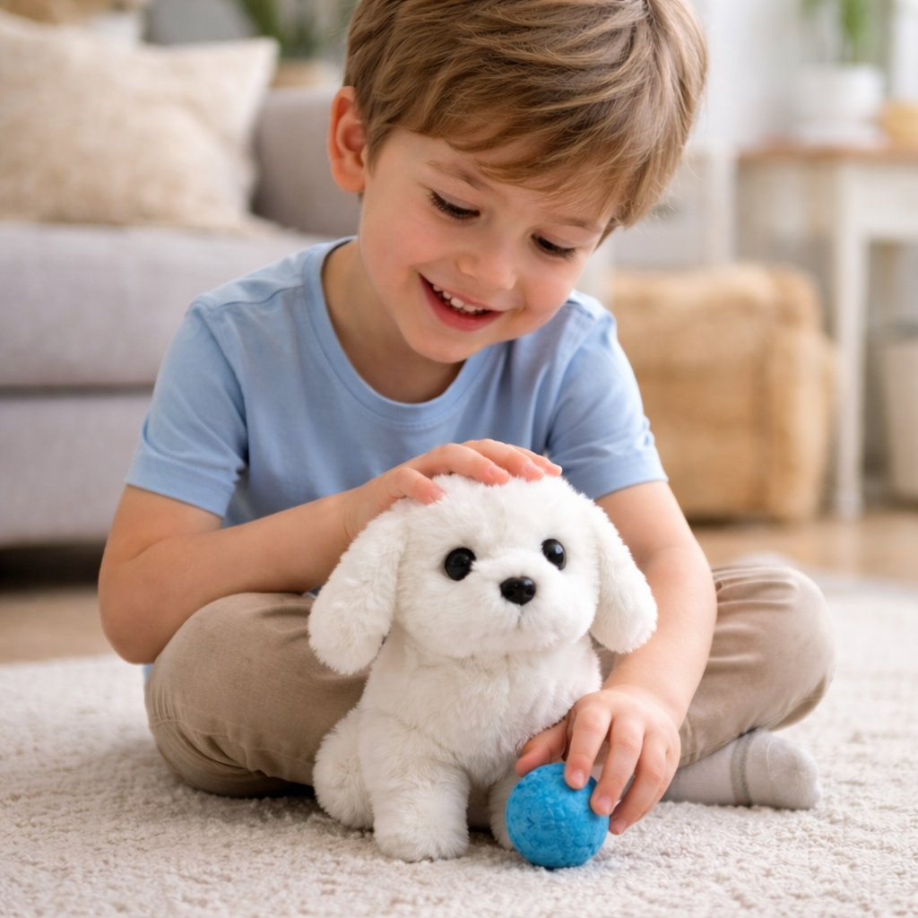 Adorable Movable Puppy Plush Toy for Engaging Play