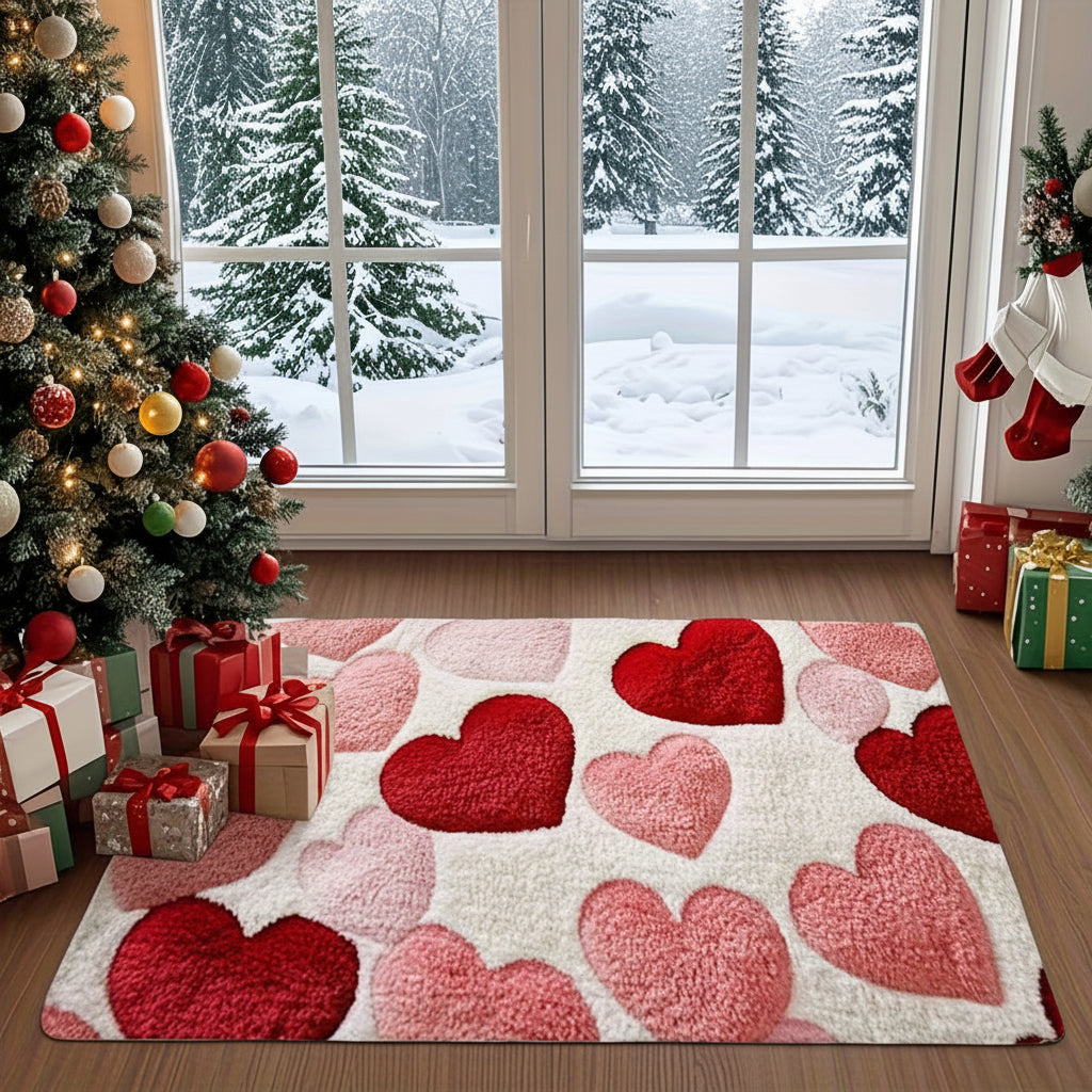 Charming Heart Design Doormat for a Warm Welcome