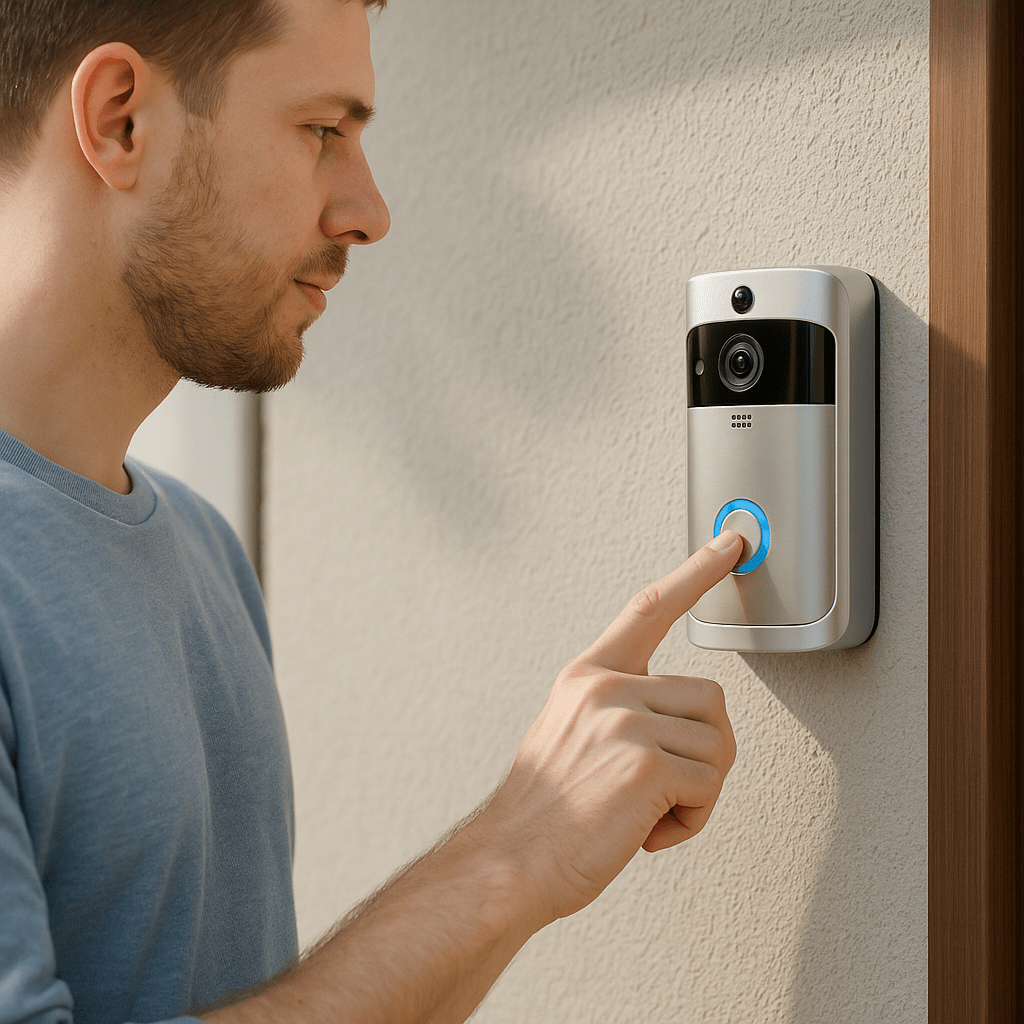 SecureVision HD Smart Doorbell with Night Vision & Intercom