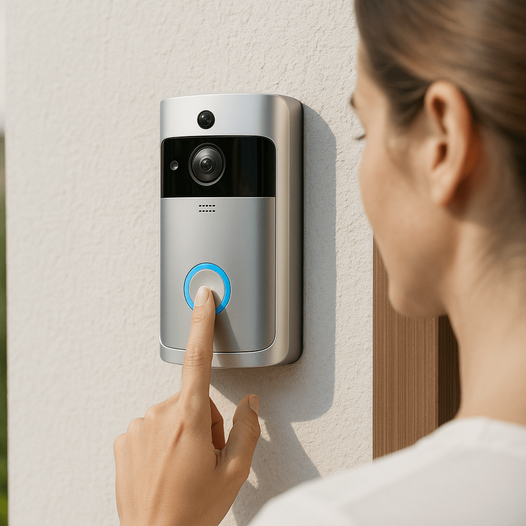 SecureVision HD Smart Doorbell with Night Vision & Intercom