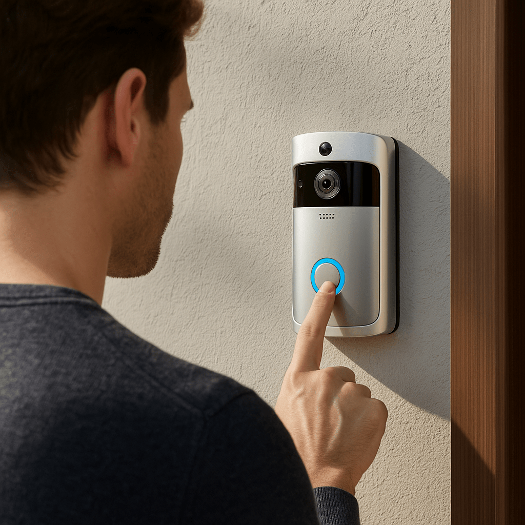 SecureVision HD Smart Doorbell with Night Vision & Intercom