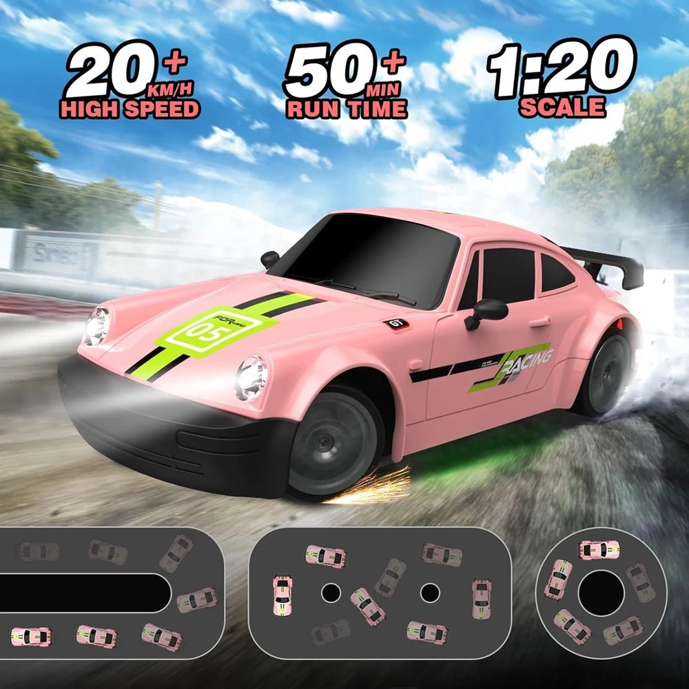TurboDrift 1:20 Scale All-Terrain RC Car with LED Lights