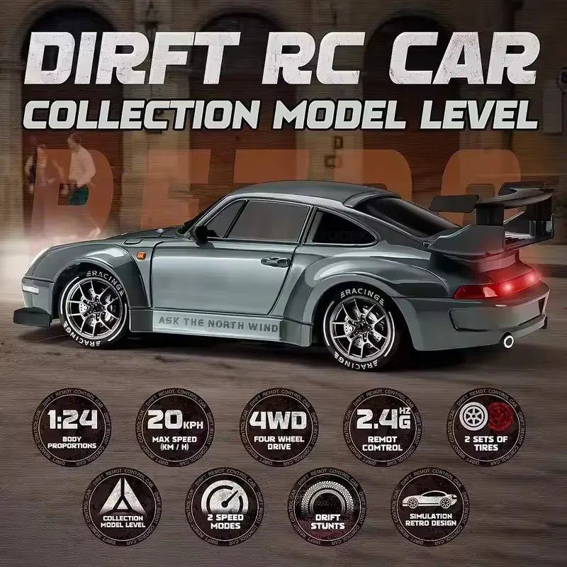 TurboGlide 1:24 Speedster 4WD Drift Car with LED Lights