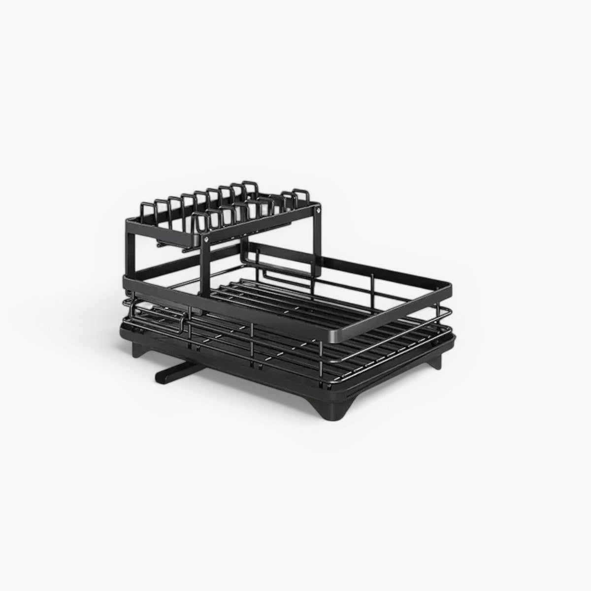 Compact Stainless Steel Dish Rack - Efficient Kitchen Organizer