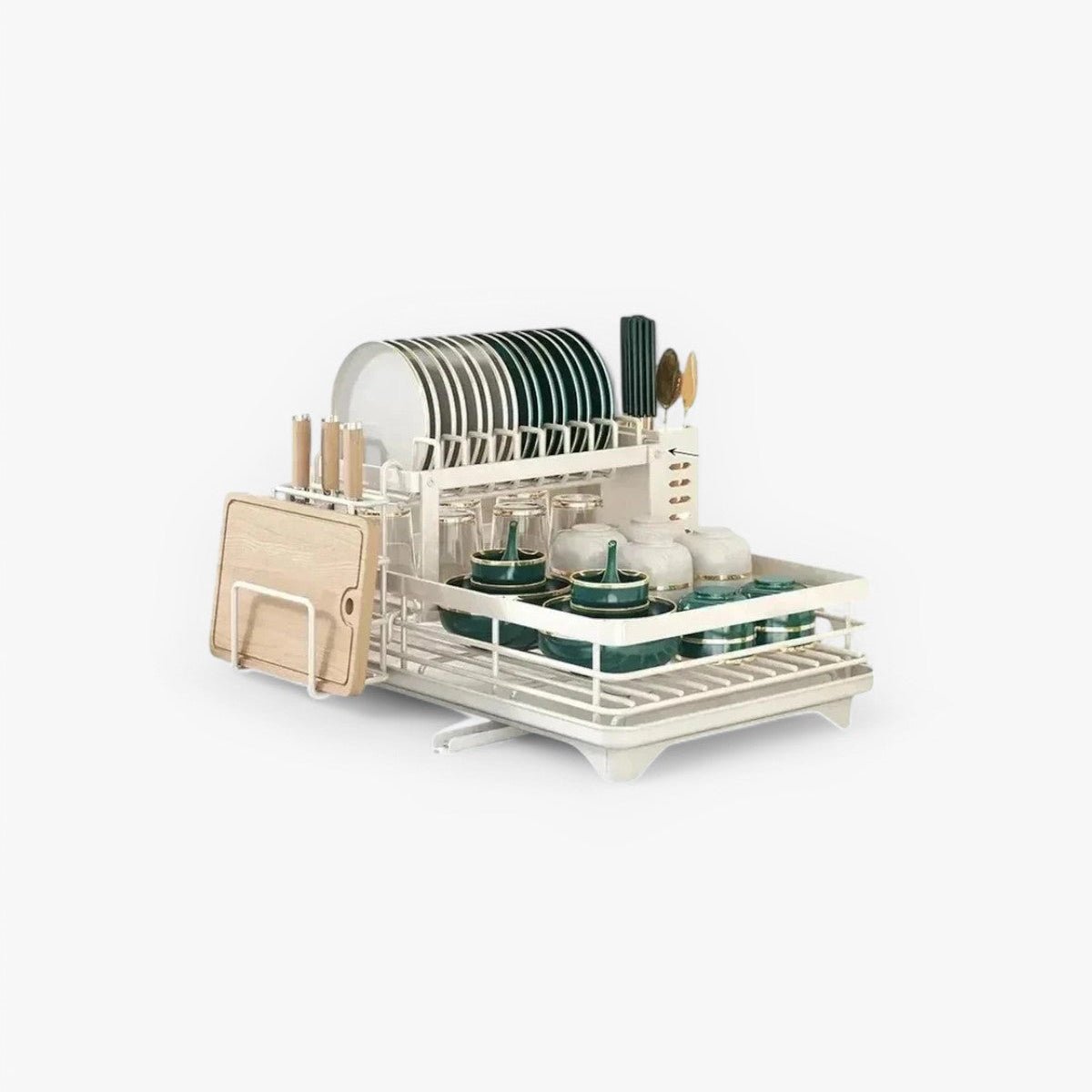 Compact Stainless Steel Dish Rack - Efficient Kitchen Organizer