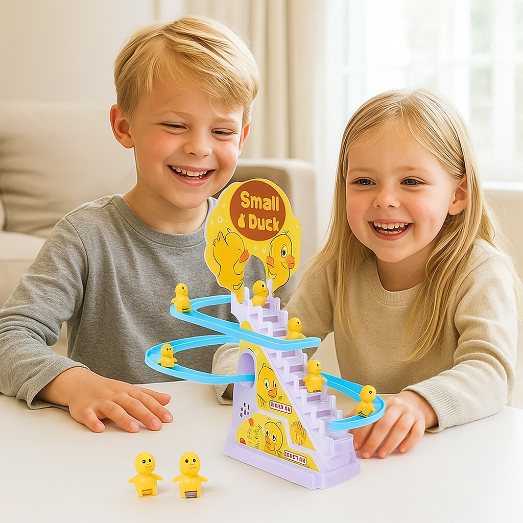 Interactive Duck Slide Playset with Music and Lights for Kids