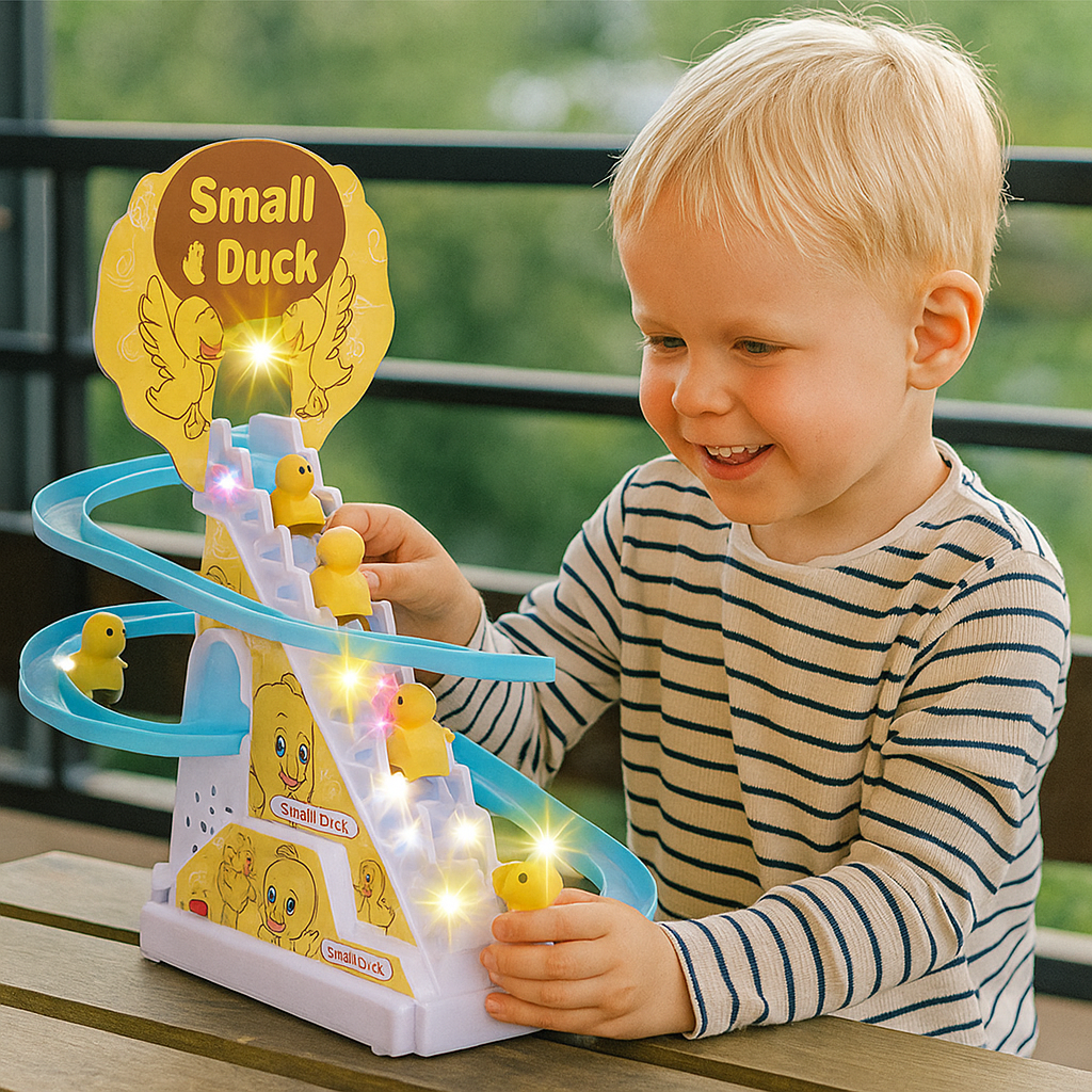 Interactive Duck Slide Playset with Music and Lights