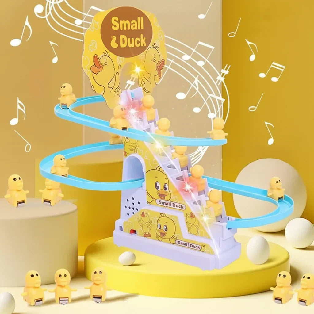 Interactive Duck Slide Playset with Music and Lights for Kids
