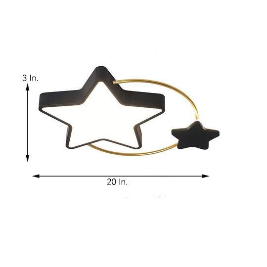 2 Star Shapes LED Classic Dimmable Flush Mount Ceiling Light for Baby Kids Bedroom by Taavita