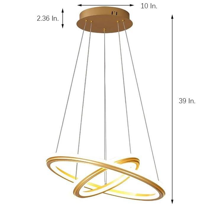 2-Light LED Taavita Chandeliers Circle-Shaped Hanging Ceiling Lights