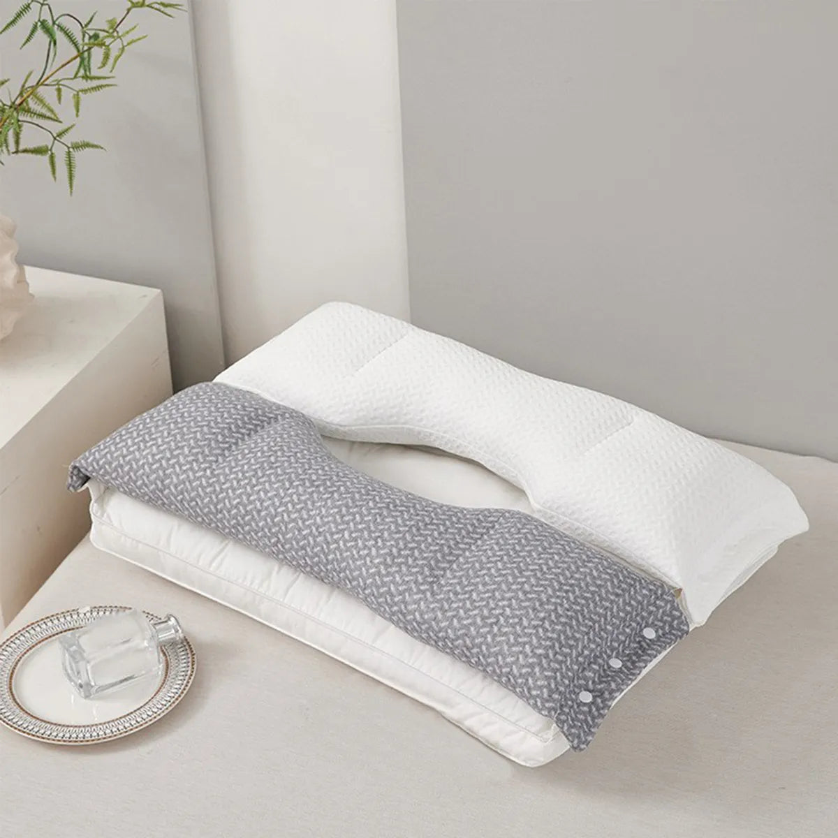 Neck Support Pillow for Back and Side Sleepers – Ergonomic Design