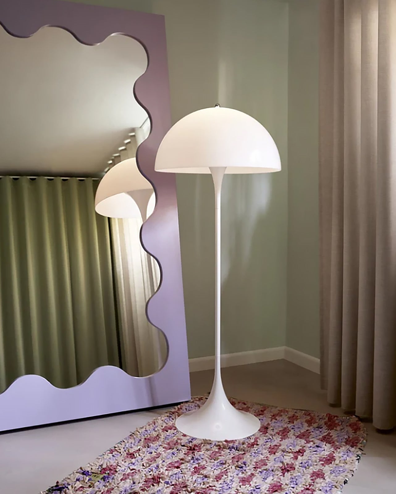 Taavita Mid-Century Retro Mushroom Floor Lamp