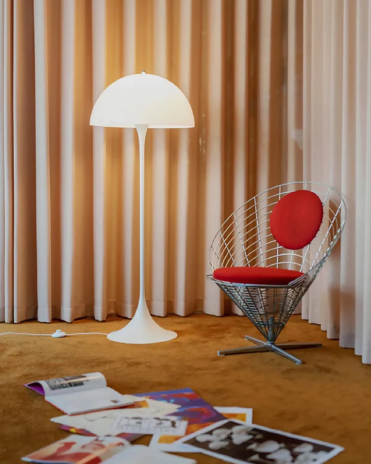 Taavita Mid-Century Retro Mushroom Floor Lamp