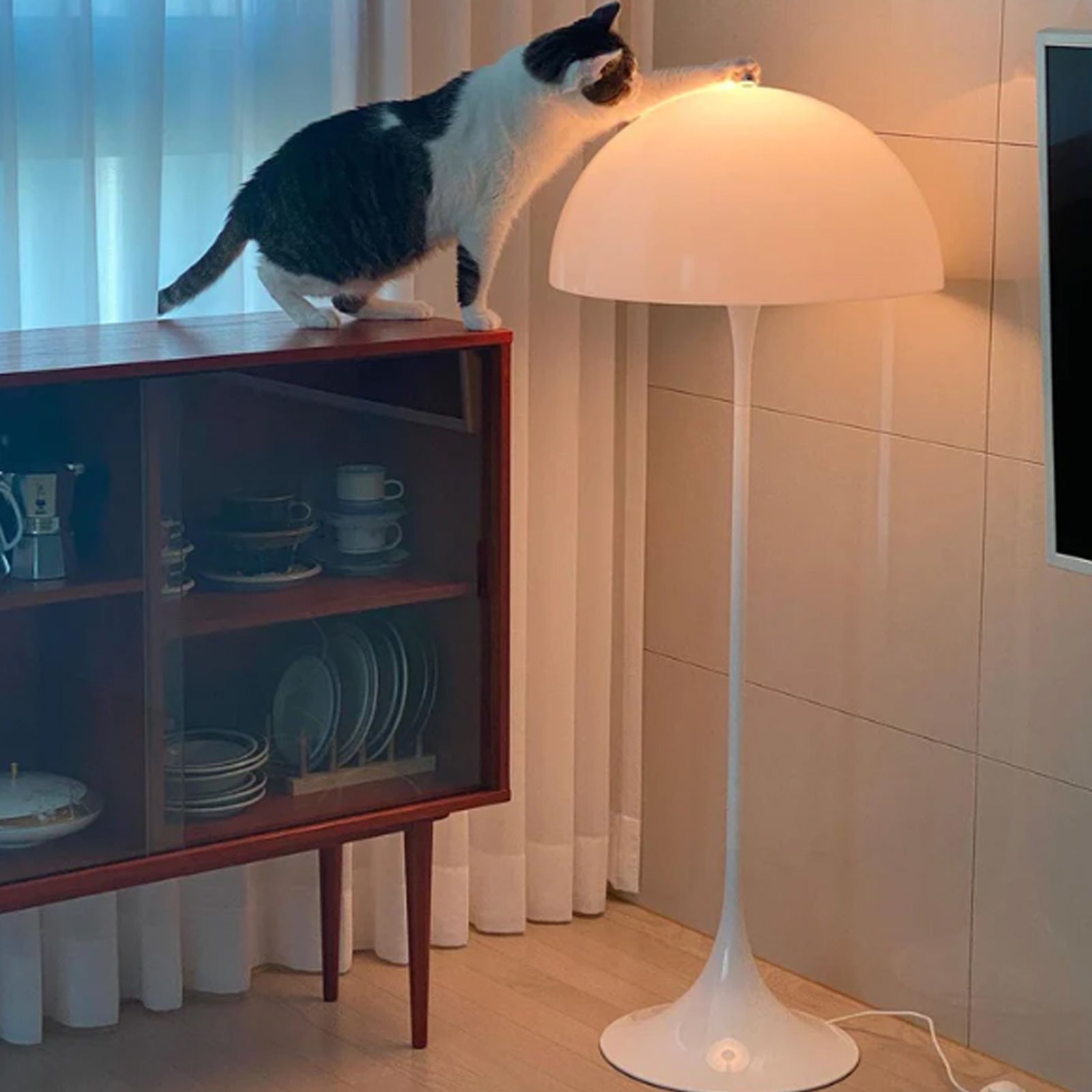 Taavita Mid-Century Retro Mushroom Floor Lamp