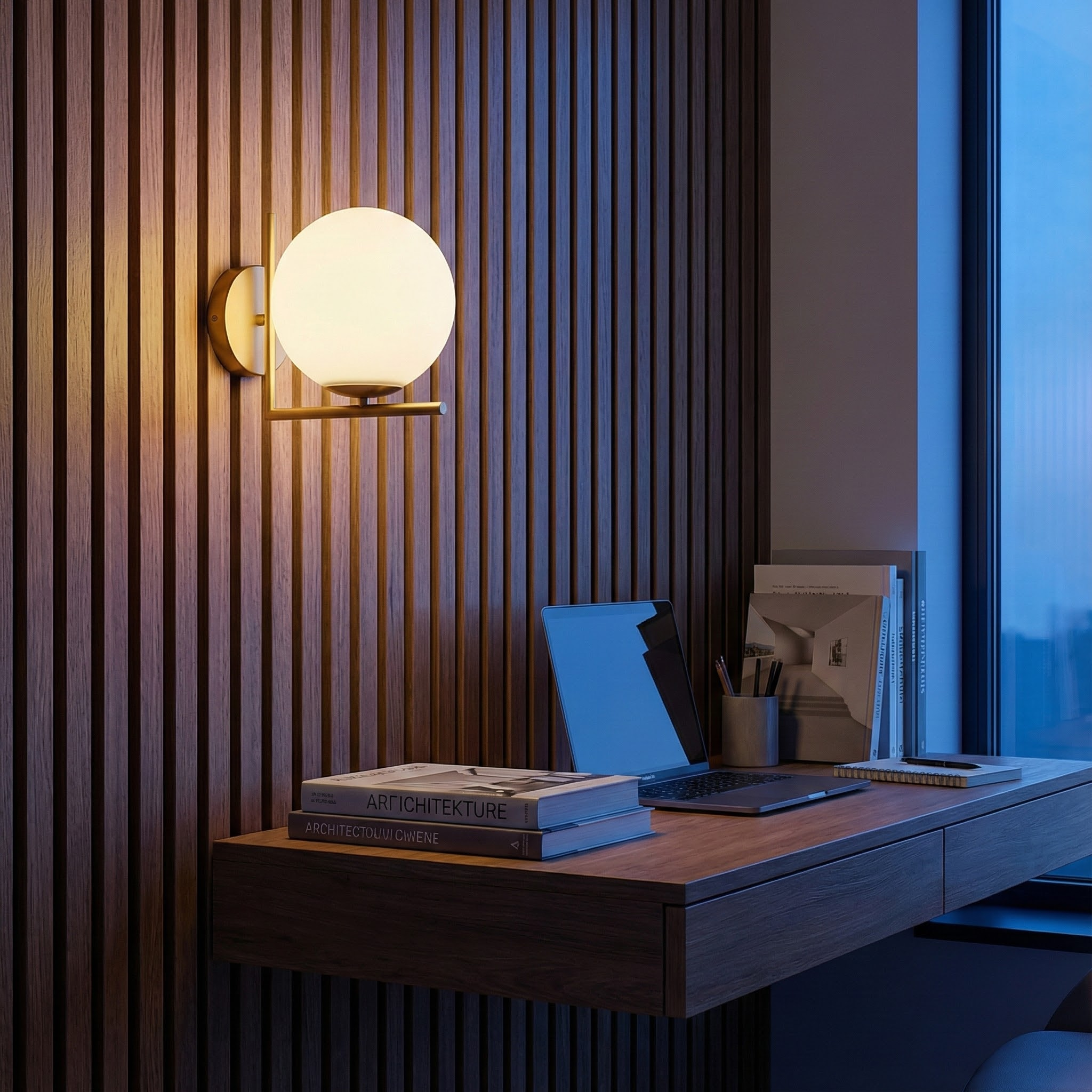 Luna Glow Contemporary Wall Light with Soft Diffuser