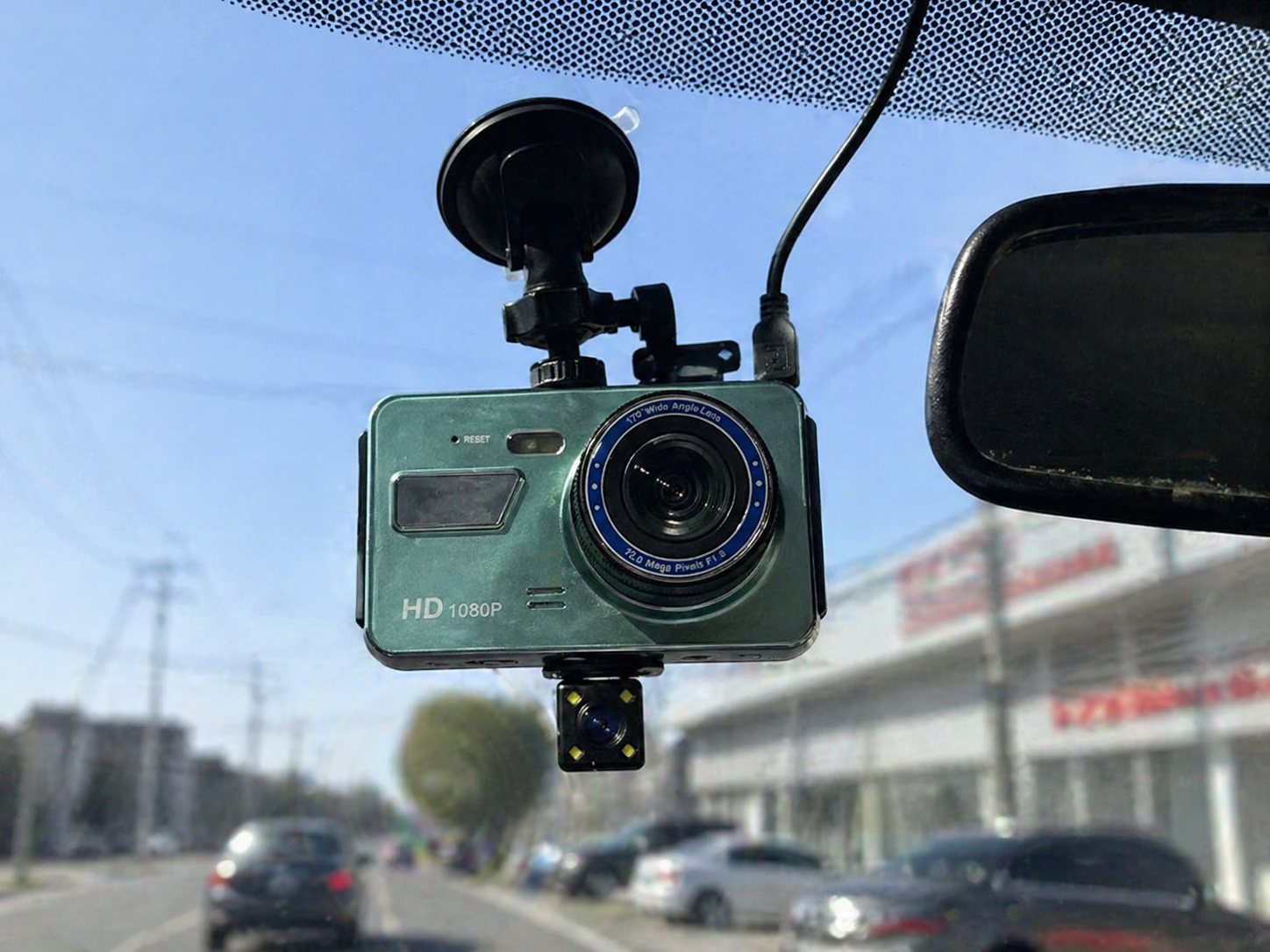 Dual Dash Camera with Night Vision – Front and Rear 1080P HD Recording