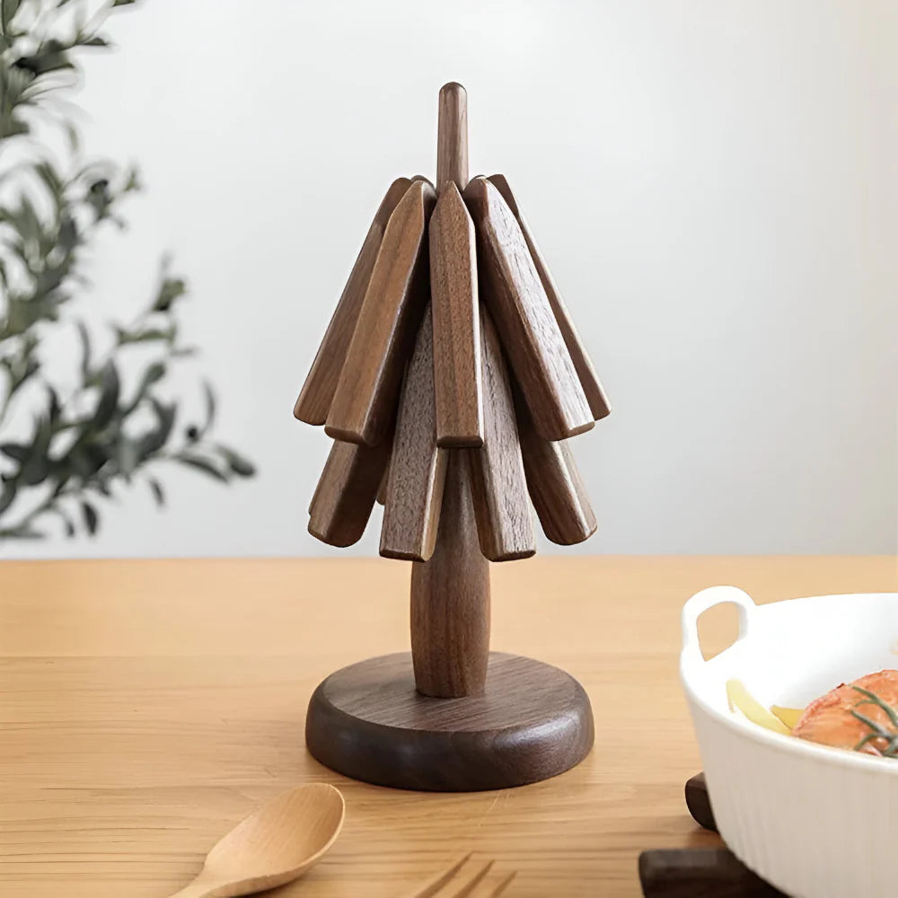 Elegant Walnut Table Protector for Stylish Dining