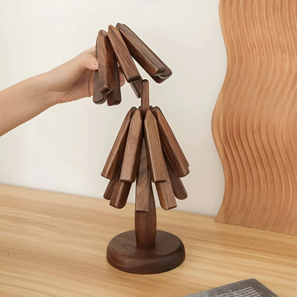 Elegant Walnut Table Protector for Stylish Dining