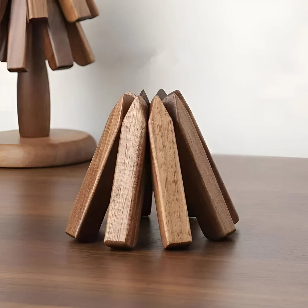 Elegant Walnut Table Protector for Stylish Dining
