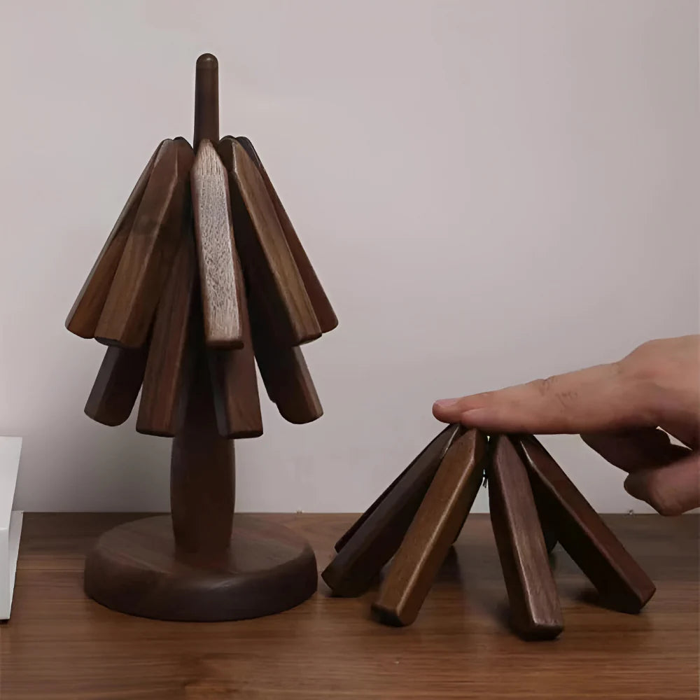 Elegant Walnut Table Protector for Stylish Dining