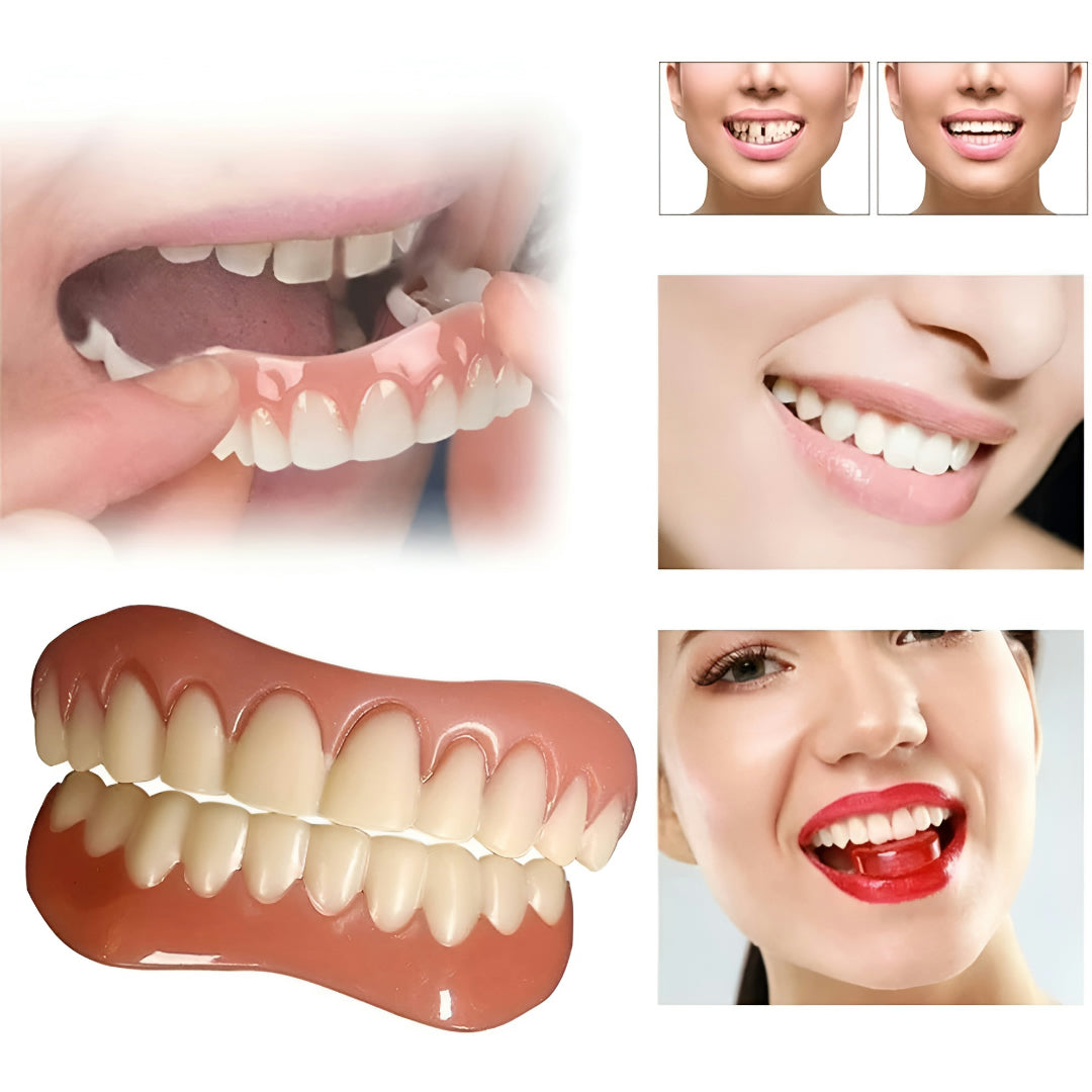 Comfort Fit Silicone Denture Replacement Set for a Natural Smile
