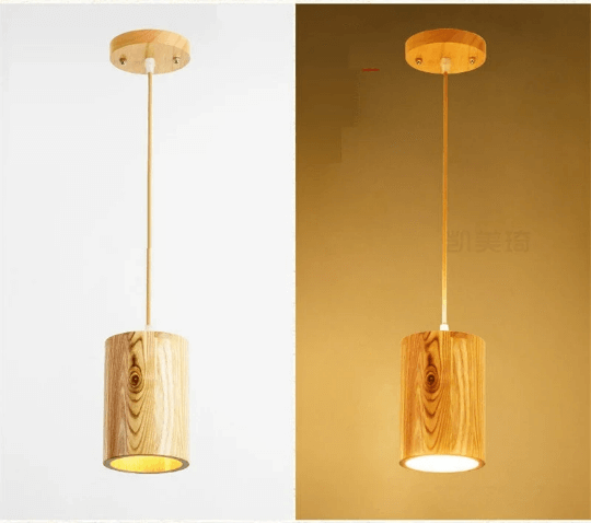 Handmade Designer Simple Wood Pendant Light - Taavita Kitchen Island Light