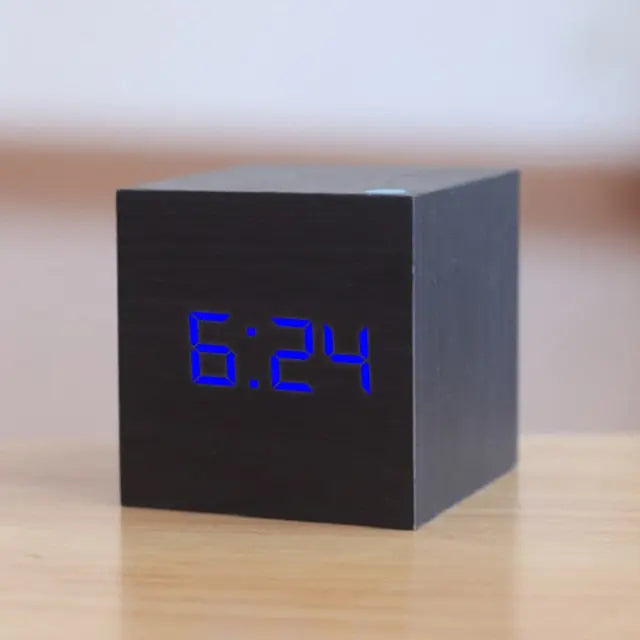 Sleek LED Timekeeper with Temperature & Date Display
