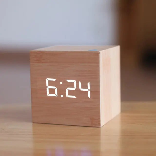 Sleek LED Timekeeper with Temperature & Date Display