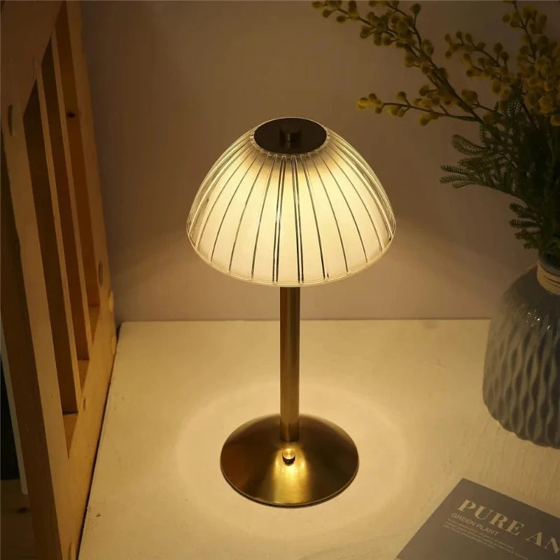 Elegant Rechargeable LED Table Lamp with Customizable Lighting