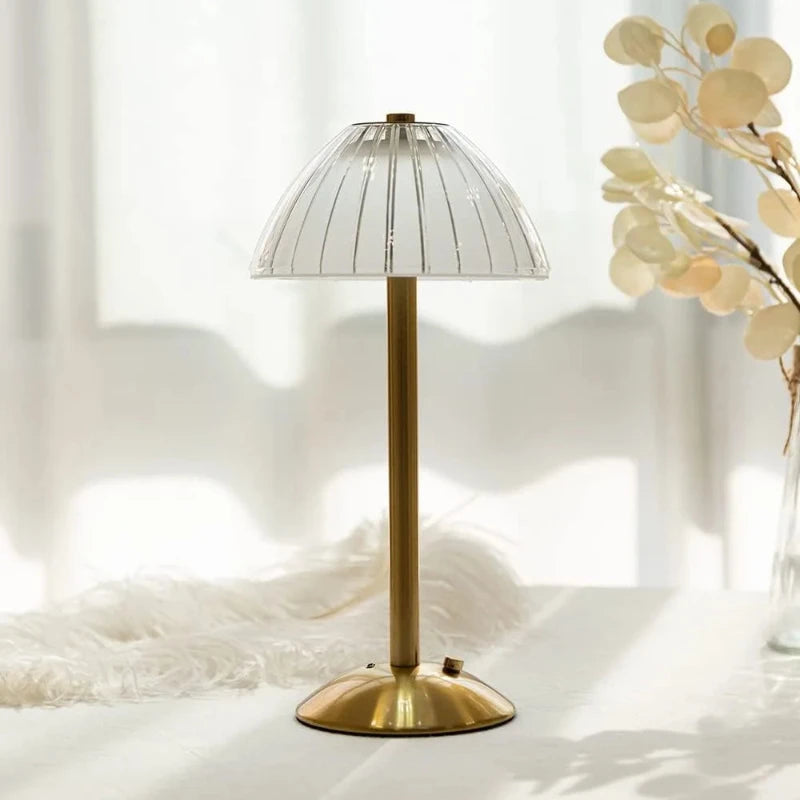 Elegant Rechargeable LED Table Lamp with Customizable Lighting