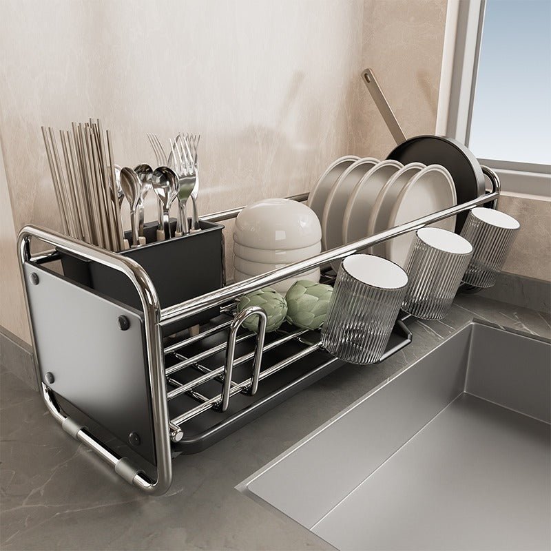 Space-Efficient Dish Drying Rack for Clutter-Free Kitchens