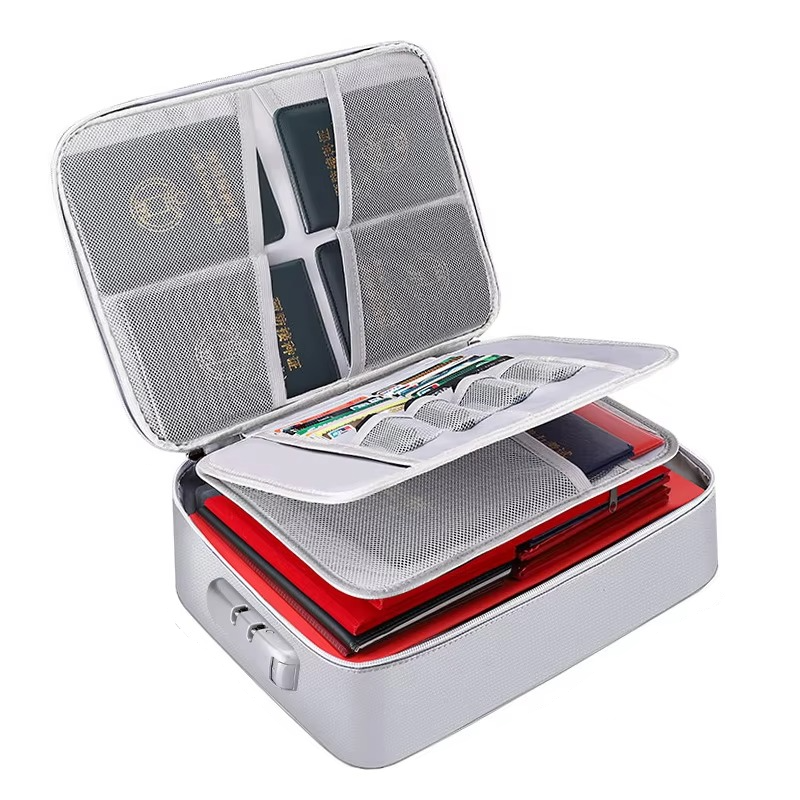 Waterproof and Fireproof Document Storage Bag for Secure Organization