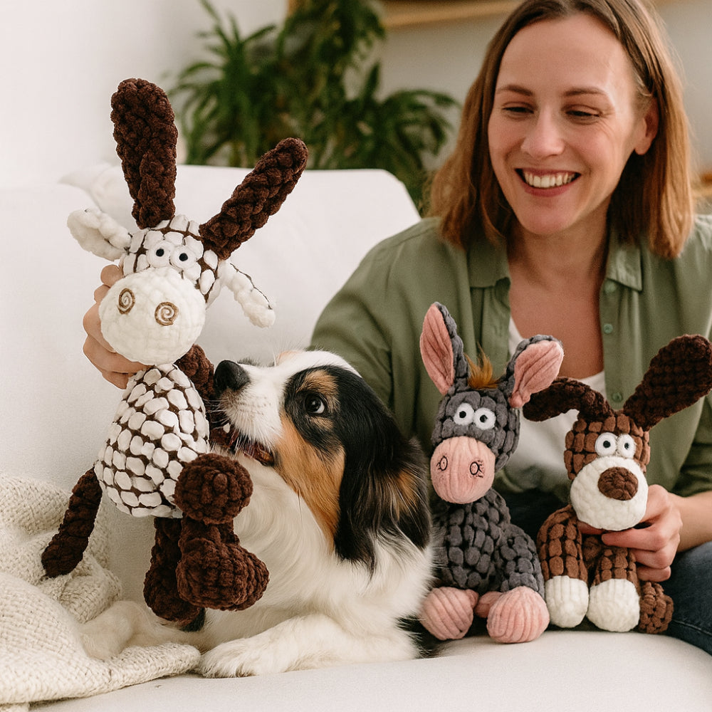 Fun Tug and Chew Toy with Squeaker for Dogs