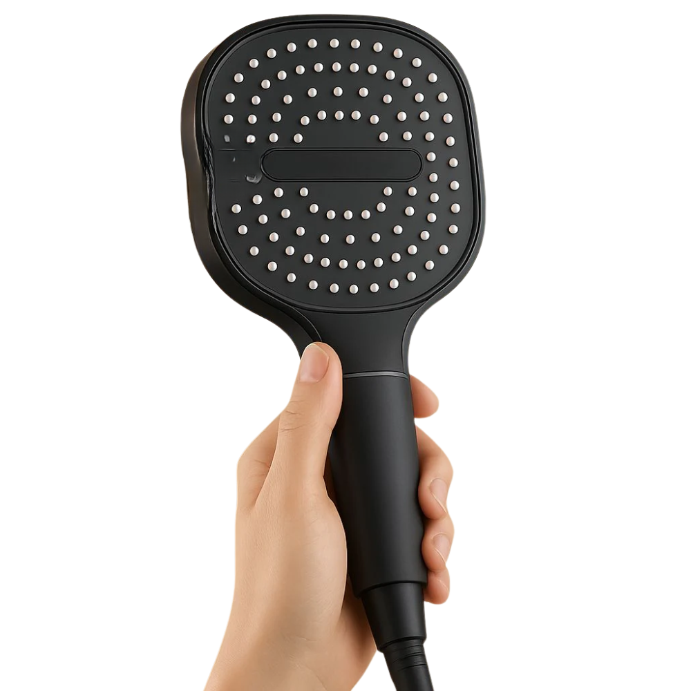 High-Pressure Showerhead with Water Filtration and Turbo Spray