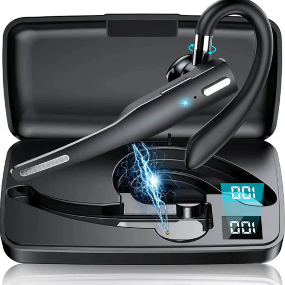 Bluetooth 5.1 Wireless Headset for Truckers with Dual Mic & Hands-free Calling