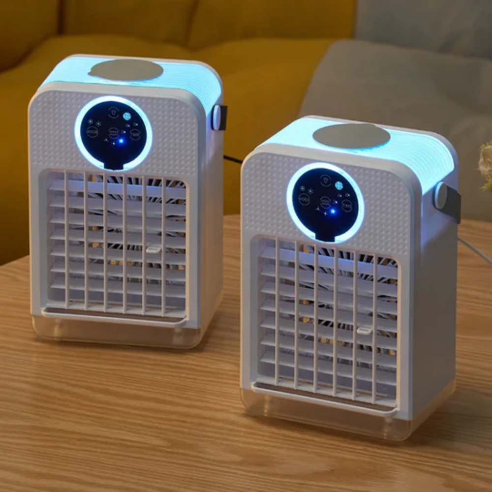 Touch Control Mist Spray Fan for Portable Desktop Cooling