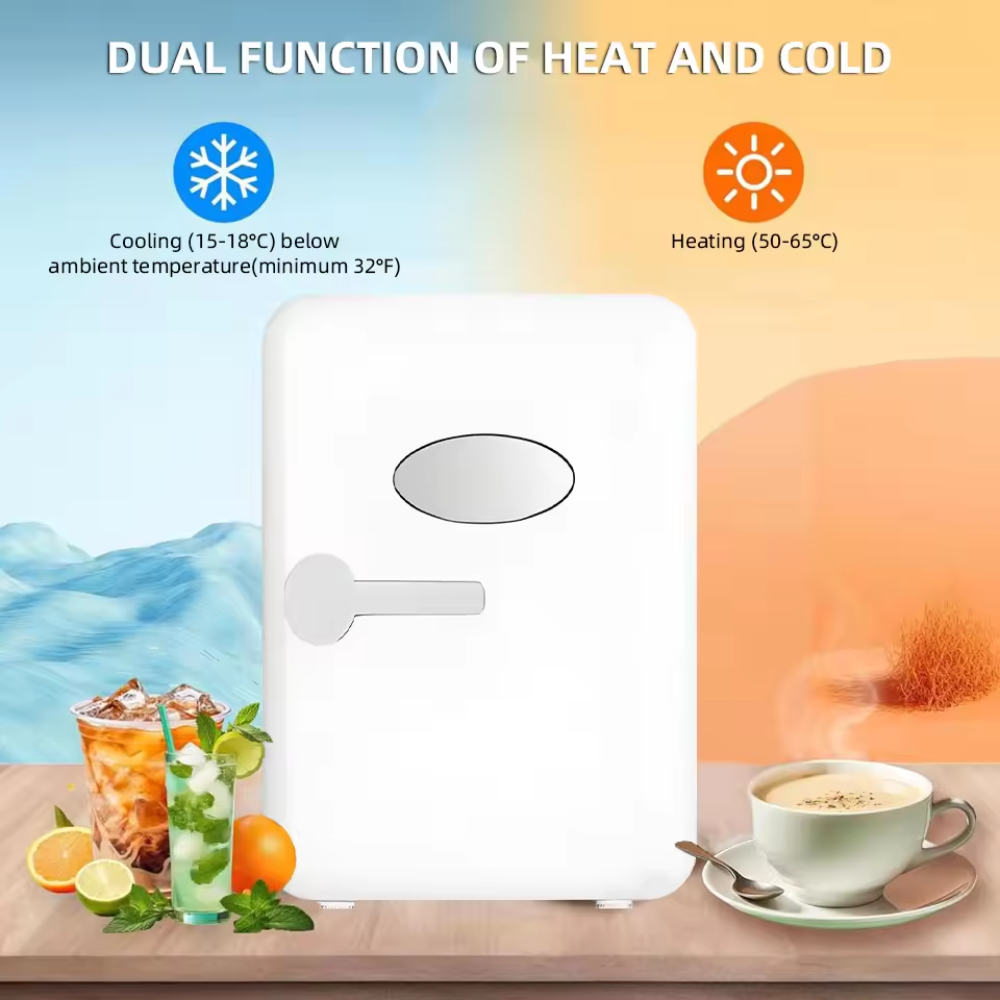 Compact Beauty Fridge for Skincare and Cosmetics – Cooling & Heating