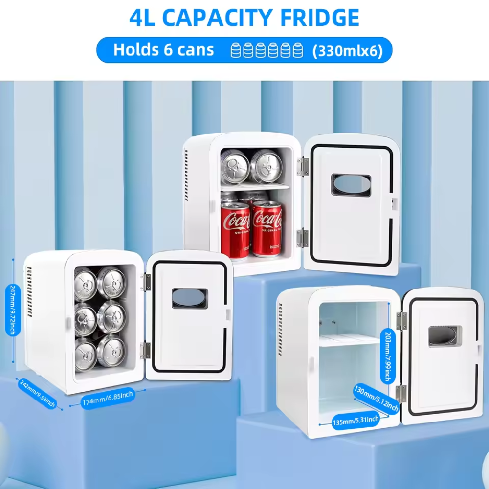Compact Beauty Fridge for Skincare and Cosmetics – Cooling & Heating