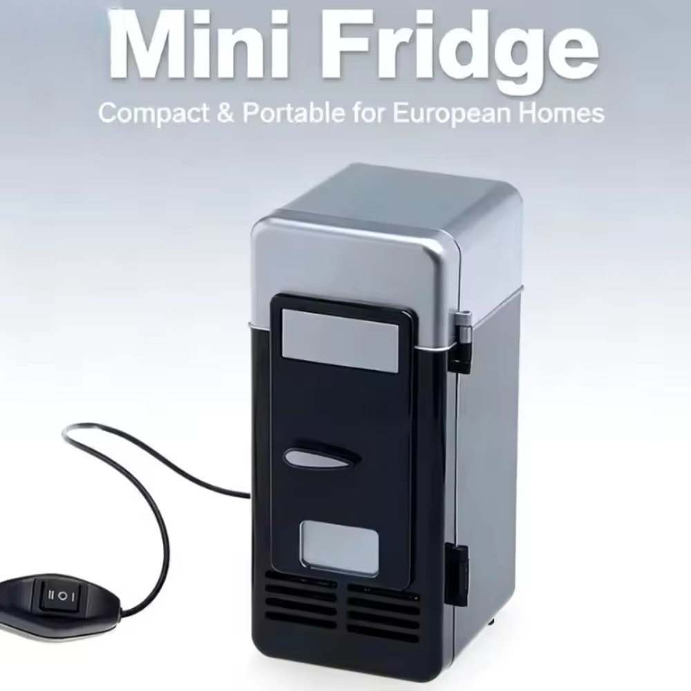 Compact Mini Refrigerator for Car, Home, and Office with Cooling Function