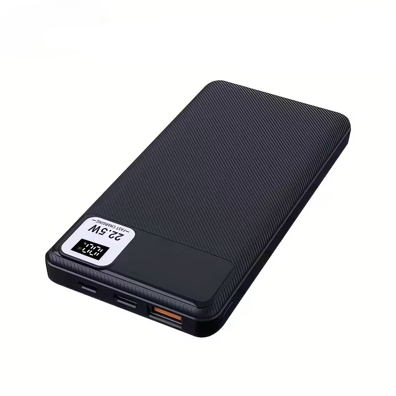 Compact Power Bank with LED Display - Multi-Interface Charging