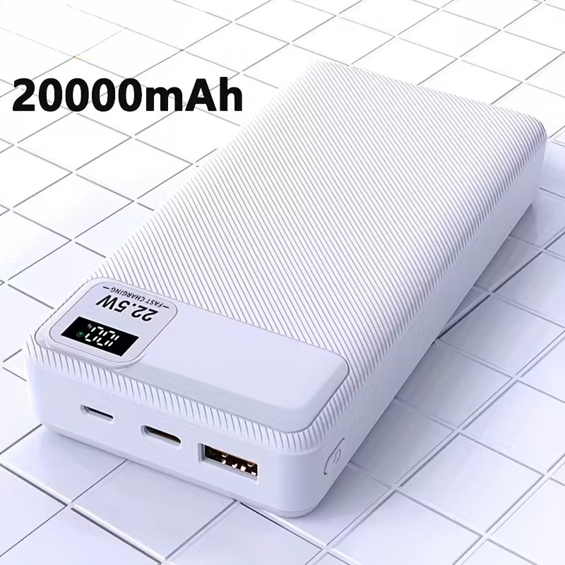 Compact Power Bank with LED Display - Multi-Interface Charging